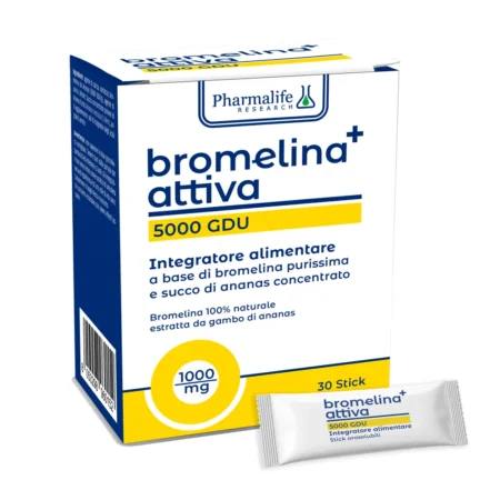 Bromelina+ Attiva Pharmalife 5000 GDU confezione 30 stick orosolubili