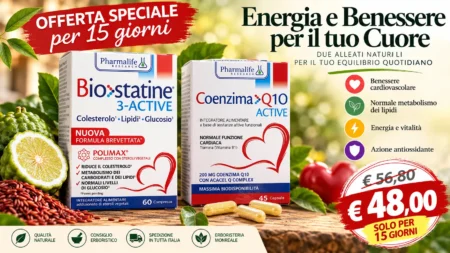 Offerta 15 giorni Biostatine 3-Active e Coenzima Q10 Active a 48 euro