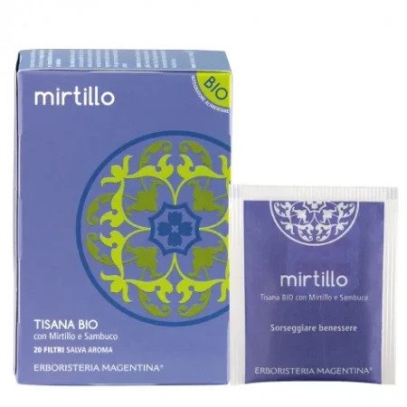 Tisana Mirtillo BIO 20 Filtri – Erboristeria Magentina